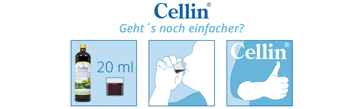 20ml Cellin pro Tag und sie bleiben Gesund und Vital